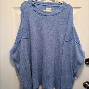 Aerie Cozy Blue Knit Sweater